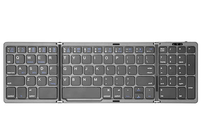 Teclado inalámbrico Bluetooth plegable recargable para iPad, móvil, tableta, portátil y oficina, mini teclado inalámbrico