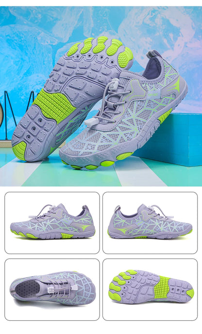 New Barefoot Wading Shoes Men Women Mesh Quick-Drying Beach Shoes Outdoor Non-Slip Swimming Shoes Unisex Water Sports Shoes