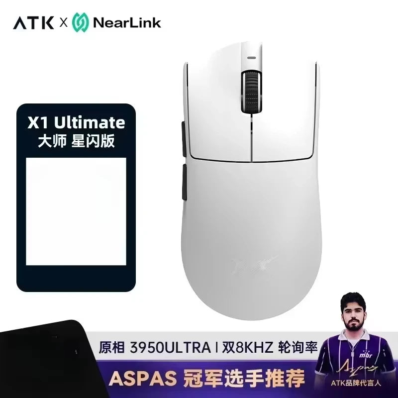 Mouse gaming wireless ATK Blazing Sky X1/X1V2 8K a bassa latenza, leggero per FPS, Liekong E-sports, accessori PC personalizzati