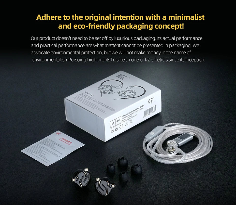 Auricolari IEM ibridi KZ ZS12 PRO 2 – Auricolari gaming cablati HiFi con bassi e driver super-lineari