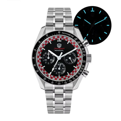 Relógio Masculino Watchdives New Wd1863 Quartz VK63 Chronograph, Safira Abaulada, Impermeável, 39Mm, Aço, Marca Premium, Luxo Business