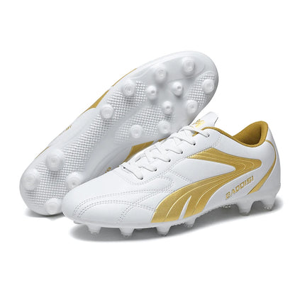 Scarpe da calcio da uomo traspiranti, scarpini da football e futsal ultraleggeri, sneaker professionali da allenamento unisex, tacchetti per erba e sport da partita