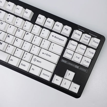 KBDiy GMK BOW Keycaps Cherry Profile Retro White And Black Double Shot PBT Keycap 7u for Mechanical Gaming Keyboard Key Caps Set