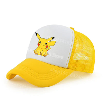Baseball Cap Adjustable for Pokemon Hip Hop Breathable Mesh Hats Cute Cartoon Anime Outdoor Sport Shade Caps Gifts