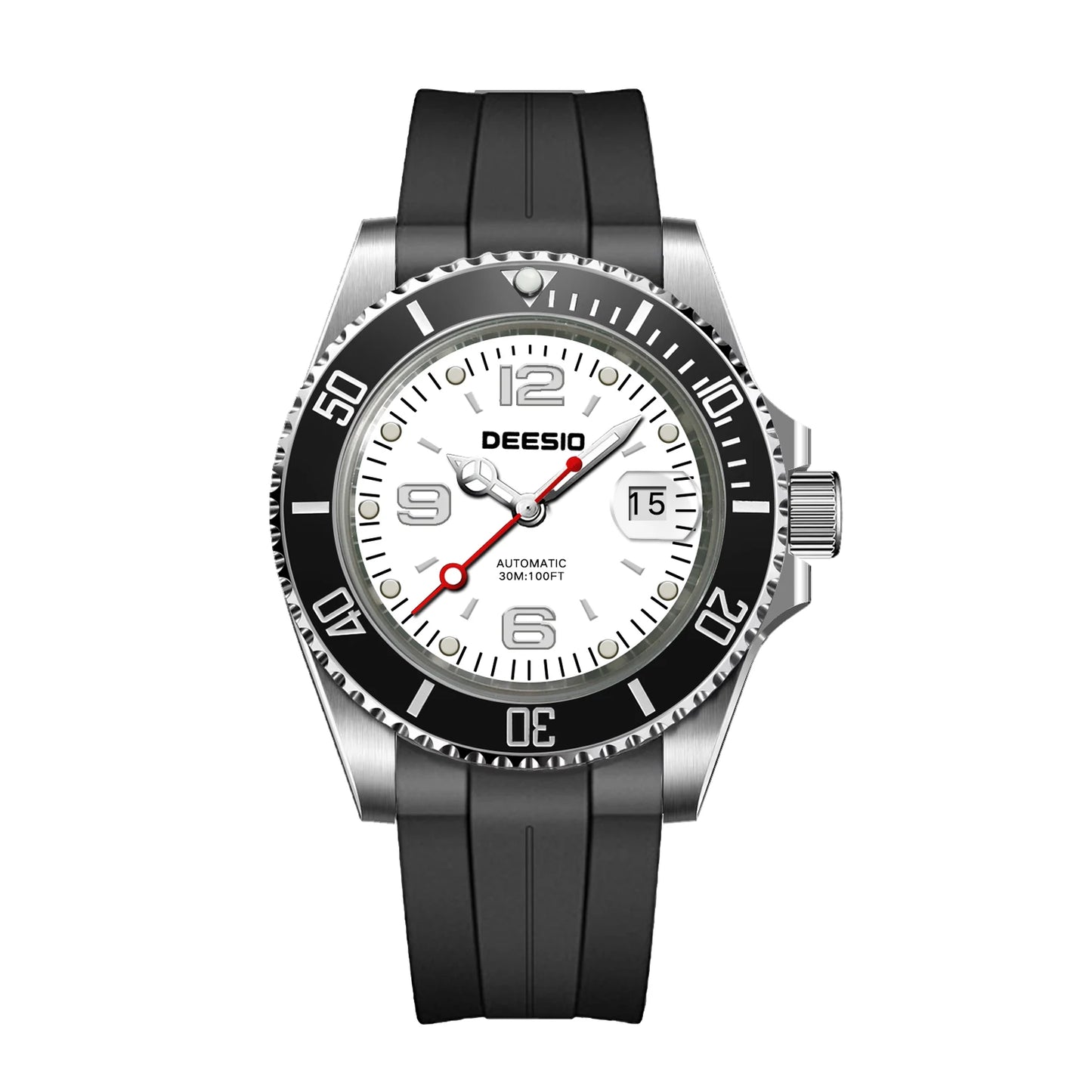 DEESIO Men's Automatic Mechanical Watch Stainless Steel Luminous Date Sports Casual Luxury Watch Gift for Men Sapphire Crystal