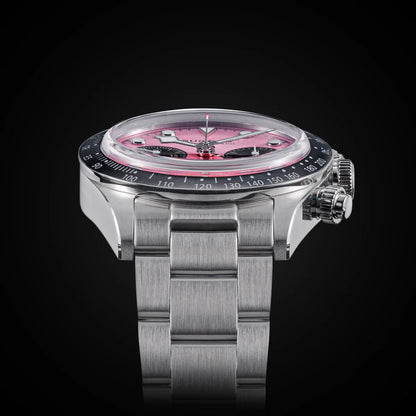 Sugess Chronograph Watch for Mens ST1907 Movement Mechanical Sapphire Crystal Wristwatches Waterproof Pilot Air Force Clock S475