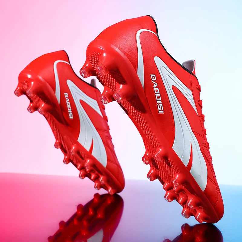 Scarpe da calcio da uomo traspiranti, scarpini da football e futsal ultraleggeri, sneaker professionali da allenamento unisex, tacchetti per erba e sport da partita