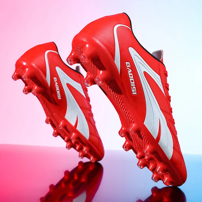Scarpe da calcio da uomo traspiranti, scarpini da football e futsal ultraleggeri, sneaker professionali da allenamento unisex, tacchetti per erba e sport da partita