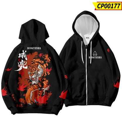 Felpe con cappuccio da uomo e bambino con stampa 3D per Capodanno cinese, grafica drago, streetwear cool, top con cappuccio