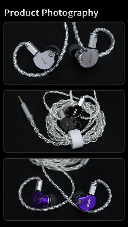 CCA Phoenix HiFi Wired Earphones Metal Alloy In-Ear Headphones with 10mm Dual Magnetic Dynamic Driver for Gaming & Music