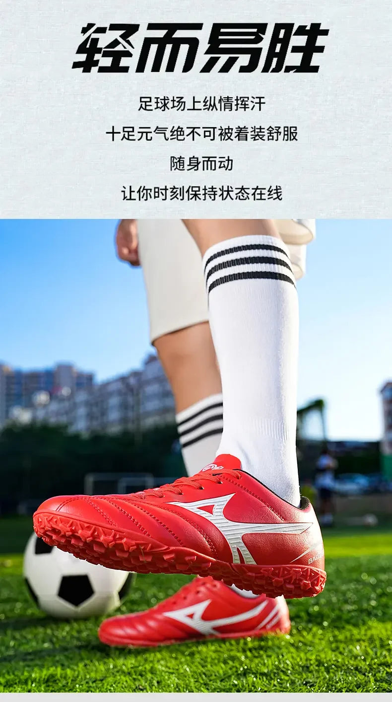 New Arrival Main Push Soccer Cleats with Long Broken Studs, Outdoor Sports Football Shoes