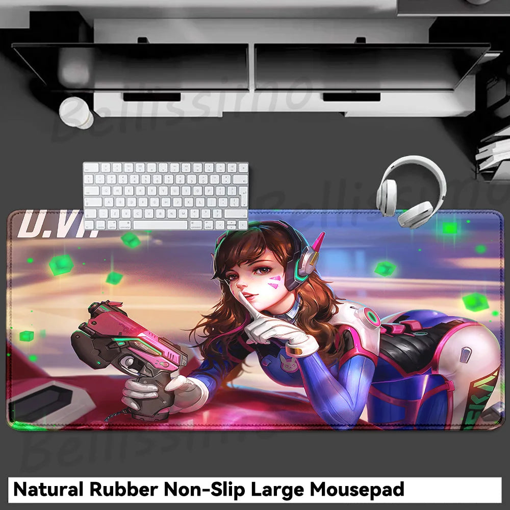 Gaming Accessories Overwatch D.Va Mouse Pad Large Keyboard Mousepad PC Cabinet Deskmat XXL Extended Mats Gamer Mousepad