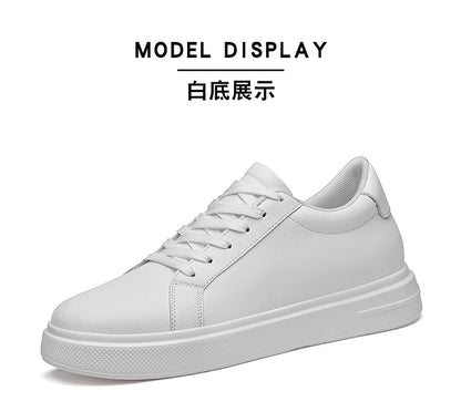 New Men's Sneakers Elevator Shoes Height Increasing Insole 6-10CM High Heels Leather Sport Shoes Men's Shoes