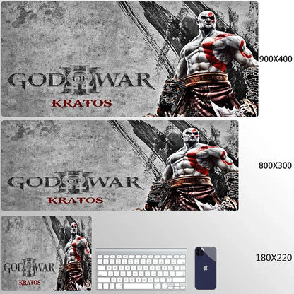 Gaming God of War Mouse Pad 80x30 Computer Accessories Mousepad Xxl Game Mats Deskmat Gamer Desk Mat Mause Anime Office Pc Pads