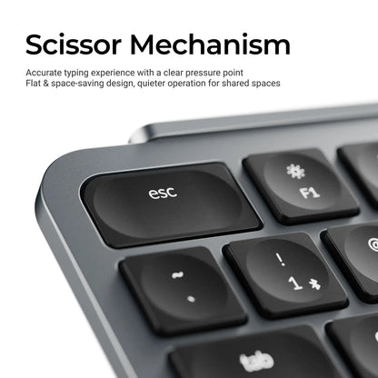 Teclado inalámbrico ultrafino Keychron B6 Pro con distribución ISO, tamaño completo, portátil y ligero, conexiones 2.4GHz y Bluetooth