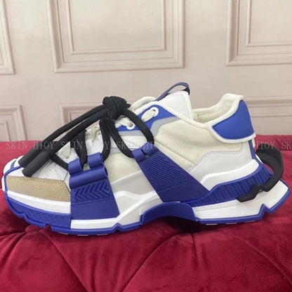 2026 Fashion Women Sneakers Size 35-46 High Quality  Platform Sneaker Men Casual Shoes Sports Running Shoes Lace Up Patchwork