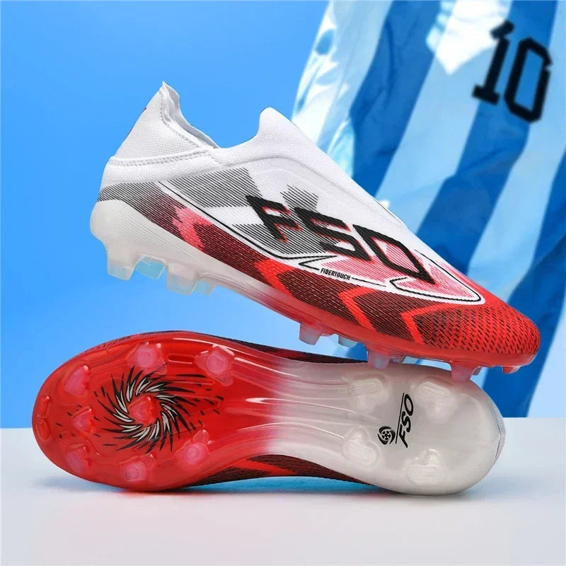 Nouvelles chaussures de football pour hommes, chaussures de futsal antidérapantes pour matchs en extérieur, chaussures de soccer ultralégères, chaussures de sport de haute qualité, chaussures à cheville haute et respira