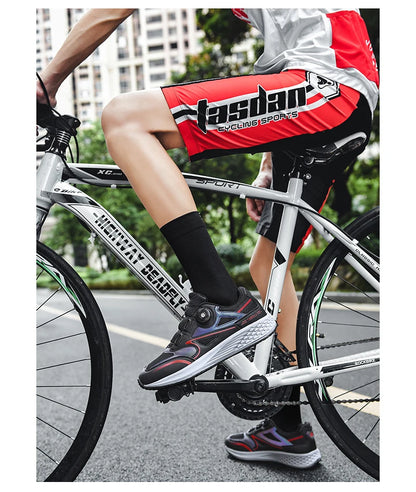 MTB Cycling Shoes Men 2024 Flat Bottom Dirt Bike Race Mountain Footwear Bicycle Indoor Cleats Lock Cleat Trekking Cycling Sneakers