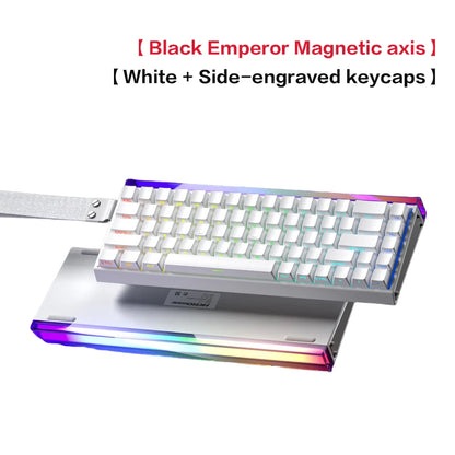 Teclado mecánico gaming AULA HERO 68 HE con eje magnético RT, cable, iluminación RGB, tasa de sondeo 8K y grabado lateral