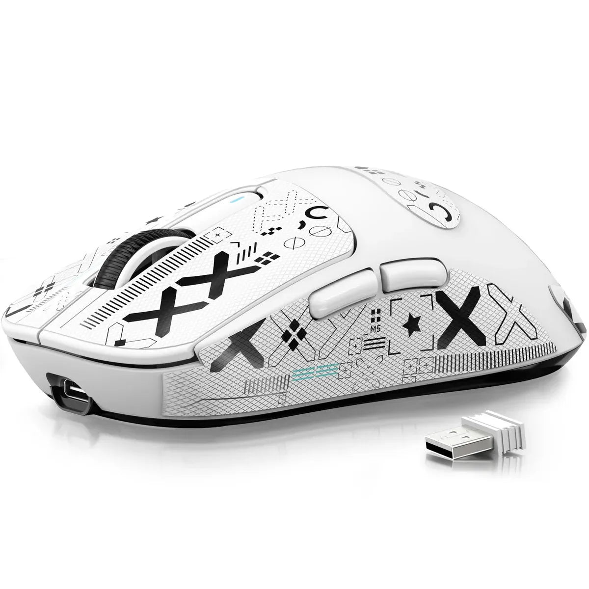 Mouse gaming wireless ATTACK SHARK X3/X3PRO 4K/8K, 26K DPI, tri-mode (cablato/2.4GHz/BT5.2), leggero, sensore PAW3395 per gamer