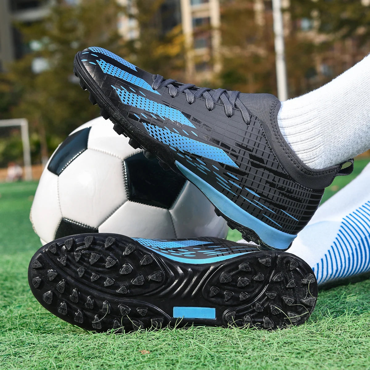Novas chuteiras de futebol para homem, futsal e futebol indoor, botas desportivas para jogo e treino, criança, pitons TF para relva, proteção no tornozelo, bestseller, alta qualidade, leves