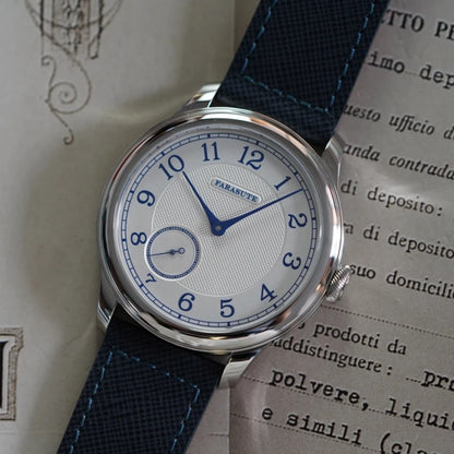 Reloj mecánico manual FARASUTE NEW Machinery para hombre, esfera salmón, ST17, segundero pequeño, estilo vintage, brazalete Bonklip