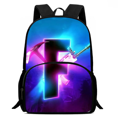 Popular Game Fortnite Kids Backpacks for Boys and Girls, Student Birthday Gift, Child School Bags with Large Capacity, Durable Camping Rucksack