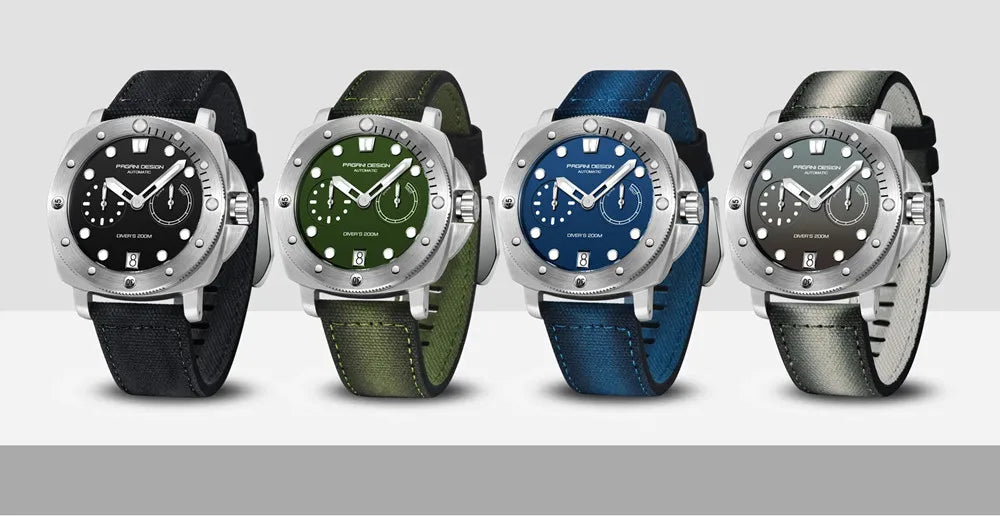 PAGANI DESIGN Men Mechanical Watch Luxury Sapphire Glass Luminous Automatic Watch 200M Waterproof Stainless Steel Watch For Men
