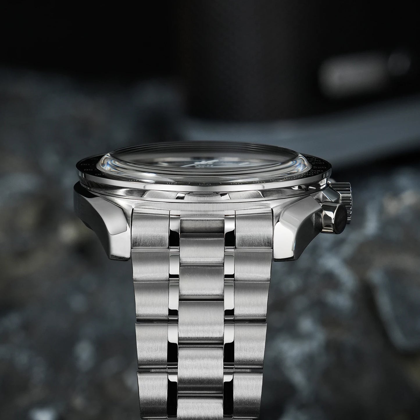 Relógio Masculino Watchdives New Wd1863 Quartz VK63 Chronograph, Safira Abaulada, Impermeável, 39Mm, Aço, Marca Premium, Luxo Business