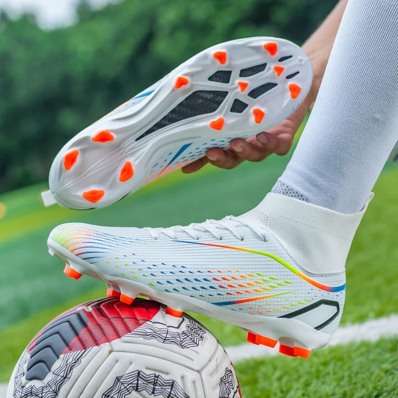 Nuove scarpe da calcio da uomo per erba, traspiranti e morbide, scarpe da calcio outdoor con tacchetti lunghi, comode scarpe sportive da allenamento da uomo