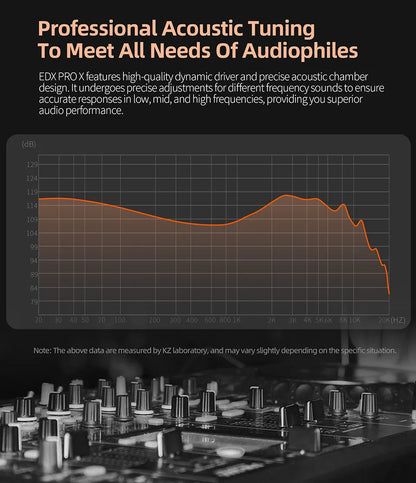 KZ EDX PRO X Wired Earphones HIFI Stereo Bass Earbud Gaming Sport Music Noise Cancelling Headset Detachable Cable