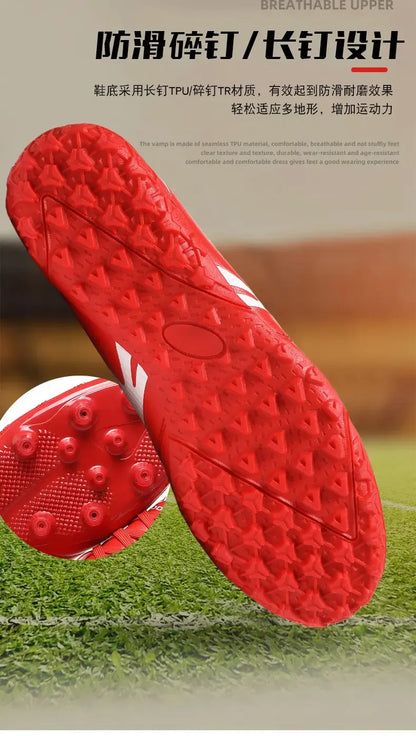 New Arrival Main Push Soccer Cleats with Long Broken Studs, Outdoor Sports Football Shoes