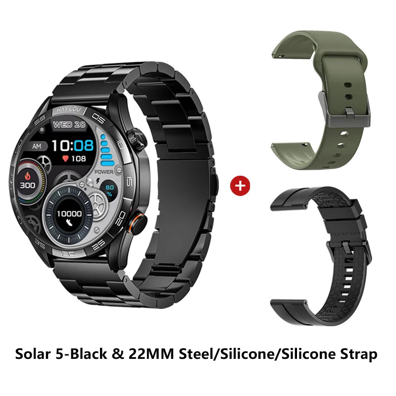 HAYLOU Solar 5 Smart Watch 1.58'' AMOLED Display Smart Watch Voice Calling 24H Health Monitoring 100+ Sport Modes Smartwatch