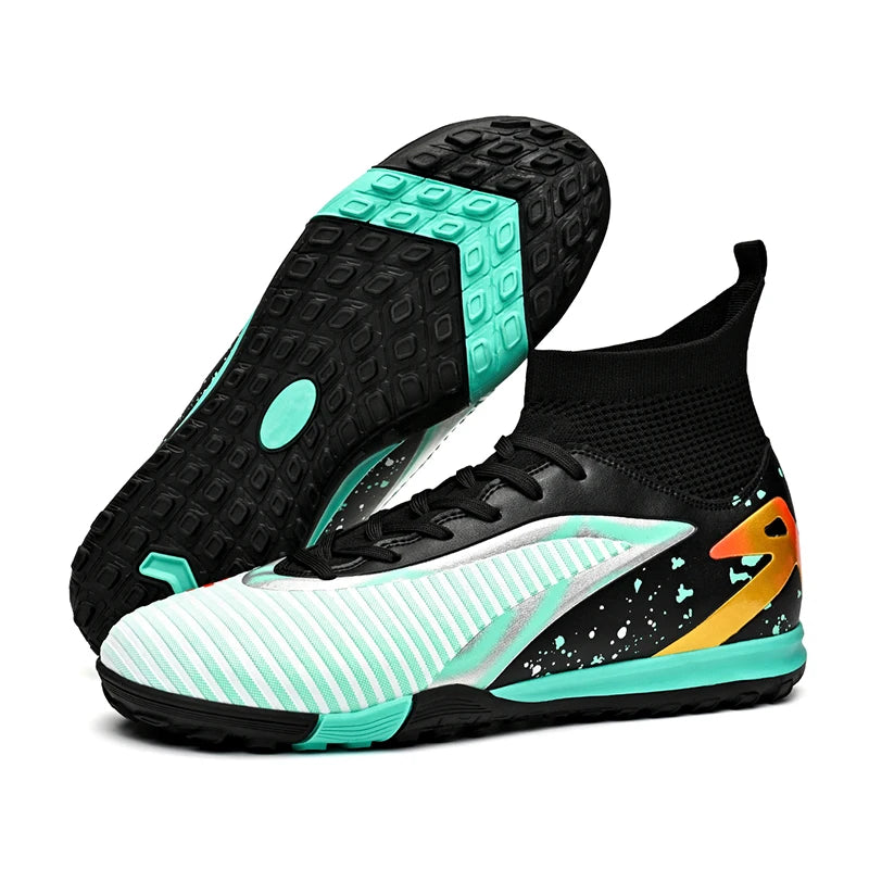 Chaussures de football pour hommes, crampons longs FG / crampons courts TF, antidérapantes, pour terrain naturel et synthétique, entraînement