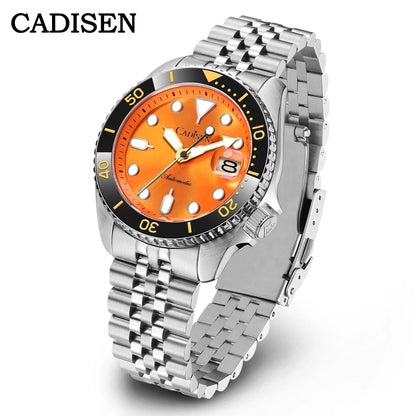 CADISEN New Luminous Men Mechanical Wristwatches Ceramic Bezel Sapphire Glass Automatic Watch Men Relogio Masculino