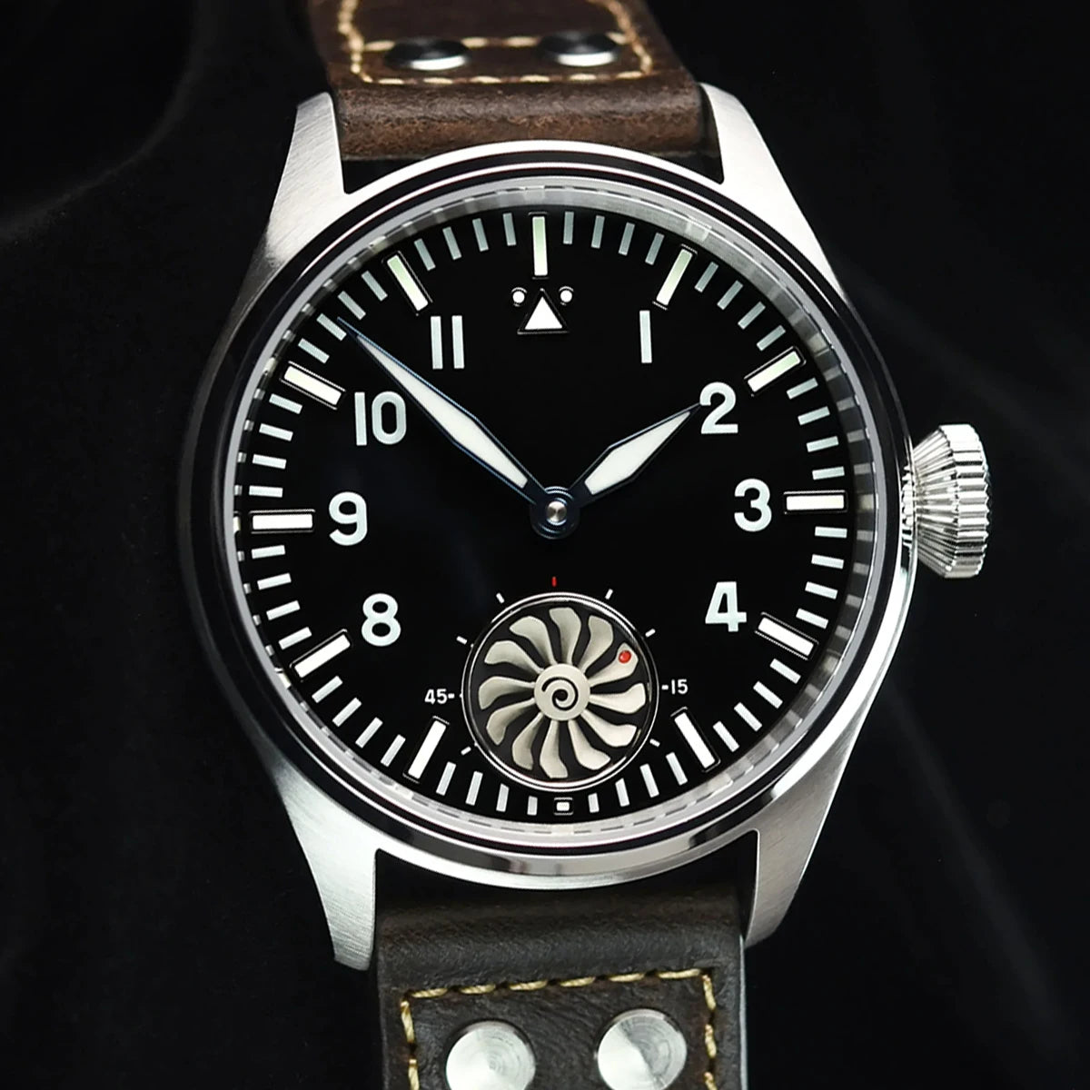 Hruodland 2025 New Pilot ST3620 Men's Manual Mechanical Watch 43MM Sapphire Waterproof 10Bar BGW-9 Retro Watch for Men