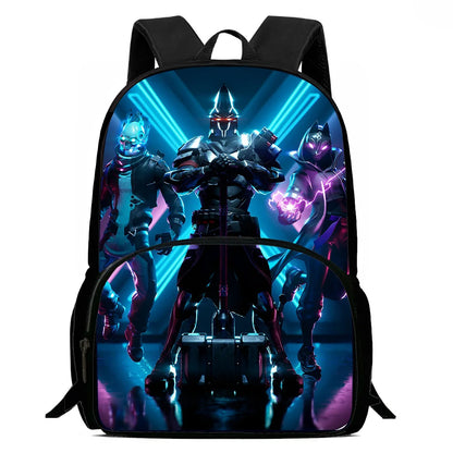 Hot Game Design Child Backpacks F-FortniteS Lunch Bag Pencil Case, Pupil Large Capacity School Bags for Boys and Girls, Best Gift