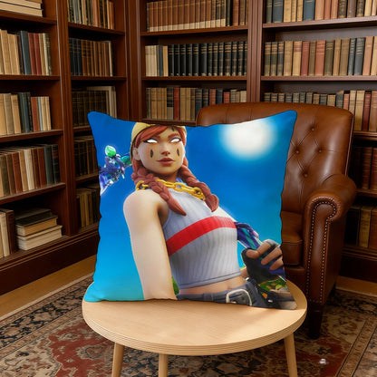 F-FORTNITE-ES Capa de almofada gaming para casa e escritório, presente de aniversário, macia e suave para a pele