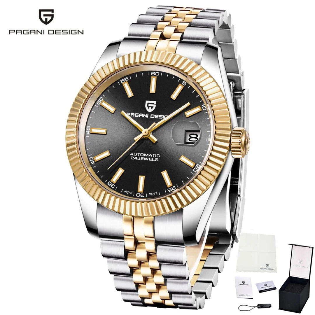 PAGANI DESIGN Men Mechanical Watch Luxury Automatic Watch Jubilee Bracelet Japan Movement 100M Waterproof Sport Wristwatch 1645
