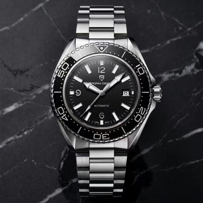 Pagani Design New Men's Mechanical Watch Luxury Sapphire Stainless Steel 100m Waterproof Ceramic bezel Automatic Watch