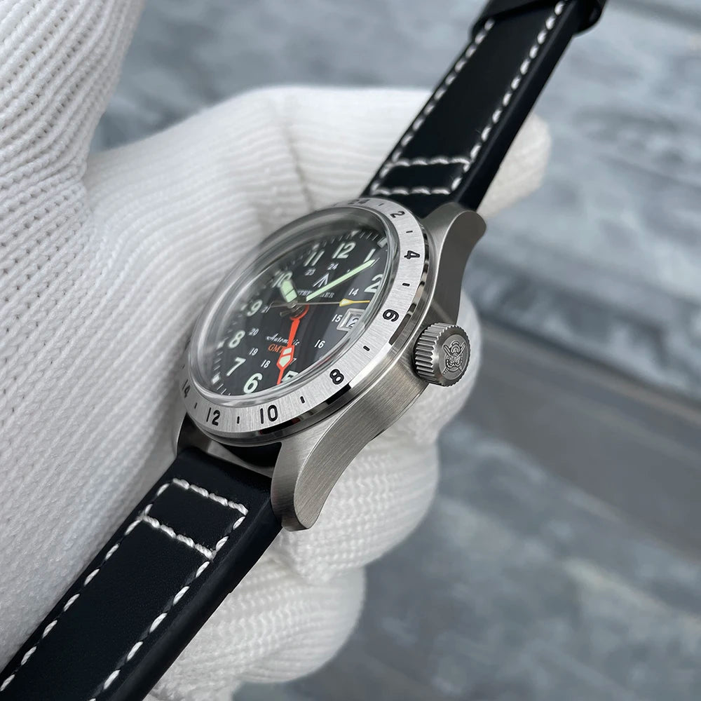 Relógio de pulso mecânico STEELFLIER Official SF792 GMT, movimento NH34, luminescência Super BGW9 C3, resistente à água até 200M, relógio de mergulho de luxo para homem