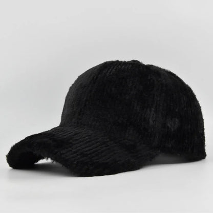 Autumn Winter Baseball Cap Women Artificial Lamb Wool Hats Keep Warm Cap Plush Baseball Caps Spring Baseball Cap Solid Sunshade