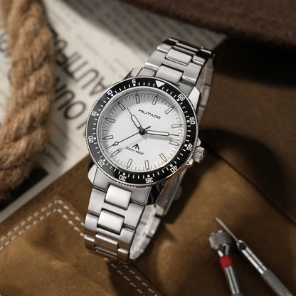 MILITADO ML25 Quartz Dive Watch VH31 Sweep Second Sapphire Crystal 200M Waterproof BGW9 Lume Ceramic Bezel Men Watch