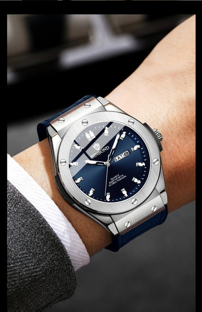 Pánske hodinky, ležérny štýl, kožený remienok, automatický alebo quartzový model, luxusný doplnok, ideálny darček, trendy náramkové hodinky.