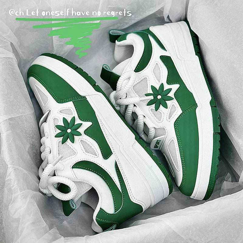 Fashion Men's Shoes Trend Street Skateboard Shoes Man Luxury Brand Training Sneakers Mesh Breathable Casual Shoes Men's Tennis Shoes