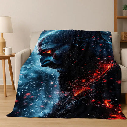 Classics God of War Kratos 3A Game Gamer Flannel Blanket,Warm and Cozy Soft Throw Blanket for Home Bedroom Bed Sofa Kid Gift