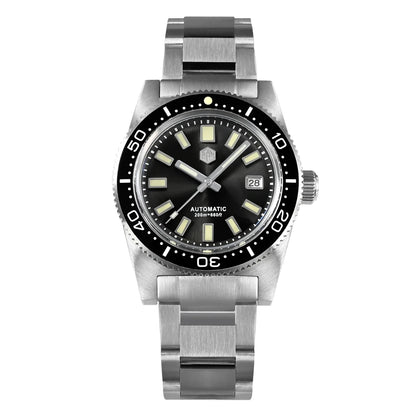 San Martin New 62mas 37mm Diver Mens Watch Classic Luxury Sapphire PT5000 SW200 Automatic Mechanical Watches Date 20Bar Luminous