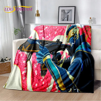 Apex Legends Game Gamer Cartoon Soft Plush Blanket,Flannel Blanket Throw Blanket for Living Room Bedroom Bed Sofa Picnic Cover