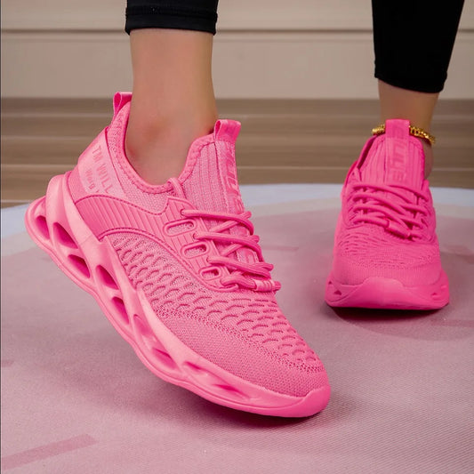Hot Sale Pink Casual Sneakers Women Men Blade Shoes Big Size 46 Light Breathable Running Shoes Shoes Men Mesh Sports Sneakers
