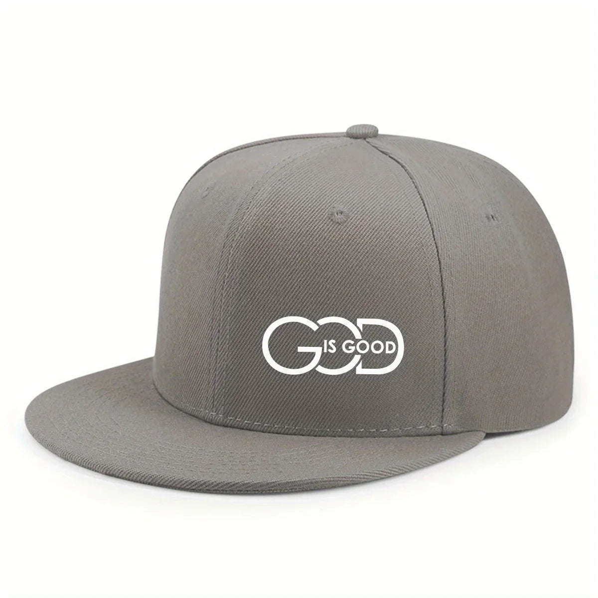 Unisex adjustable baseball cap street flat brim hat printed GOD IS GOOD casual headwear men and women fashion breathable outdoor